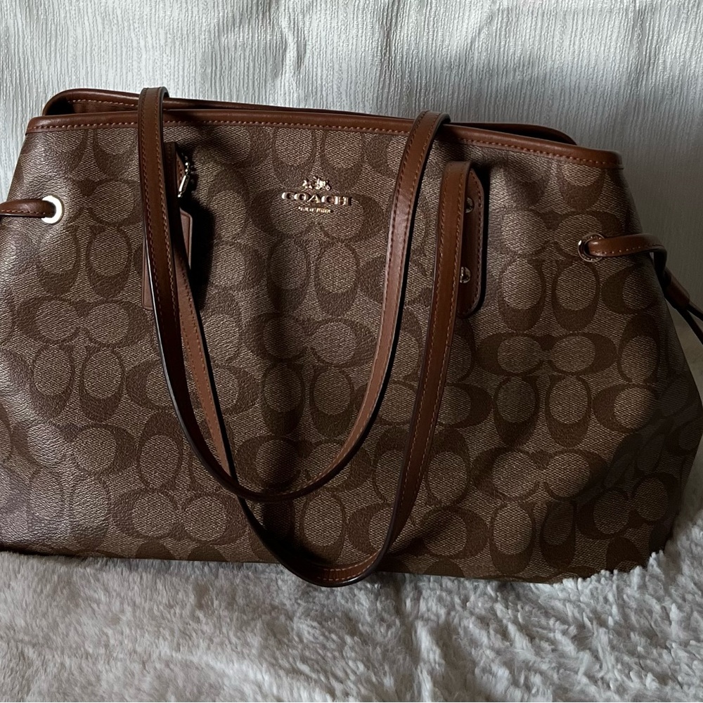 Coach Tan Signature Shoulder Bag